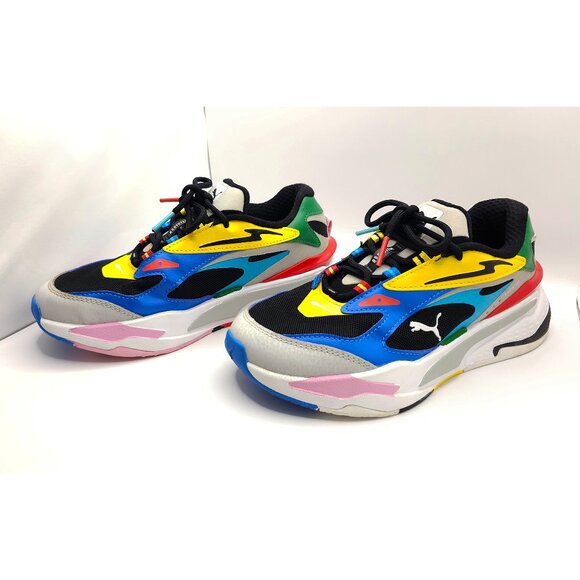 PUMA RS-Fast Colorful Olympics International Flags Running Shoes Size 4 (Unisex) - Picture 3 of 12